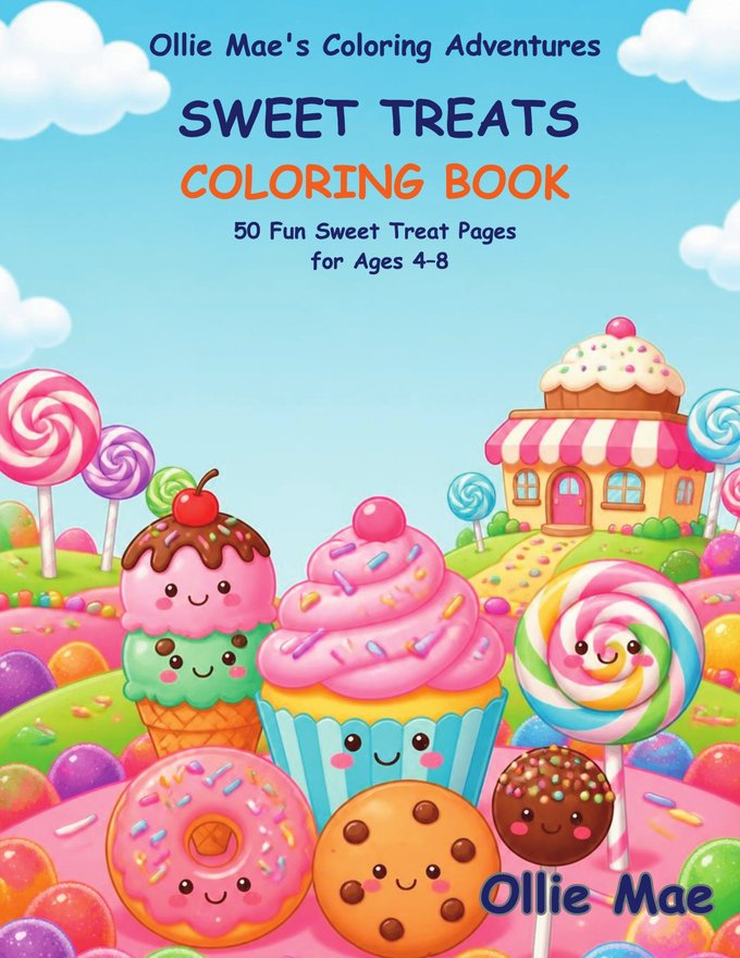 Sweet Treats Coloring Book cover