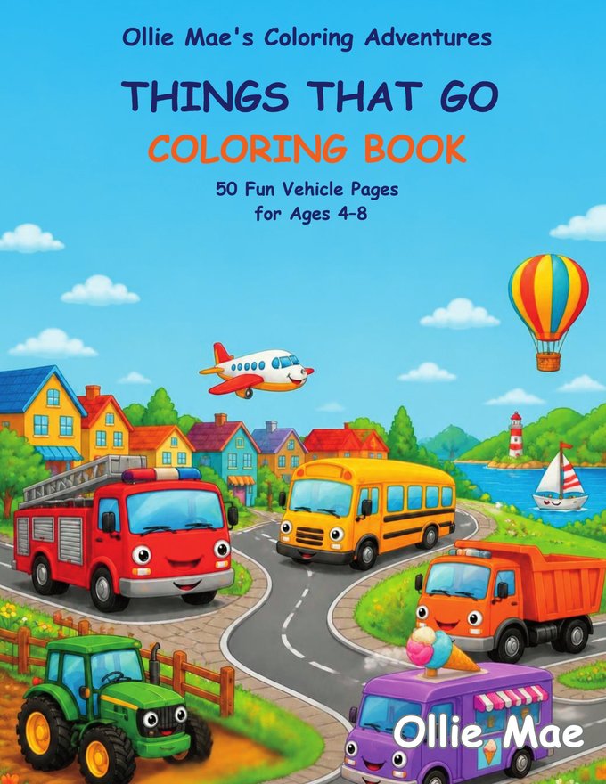 Things That Go Coloring Book cover